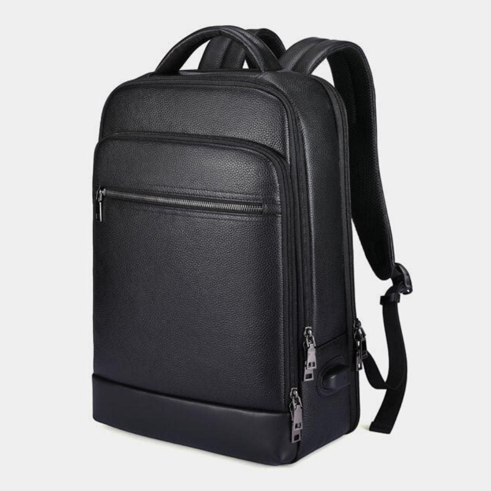 Mochila Para Notebook de Couro Porta USB Lexton