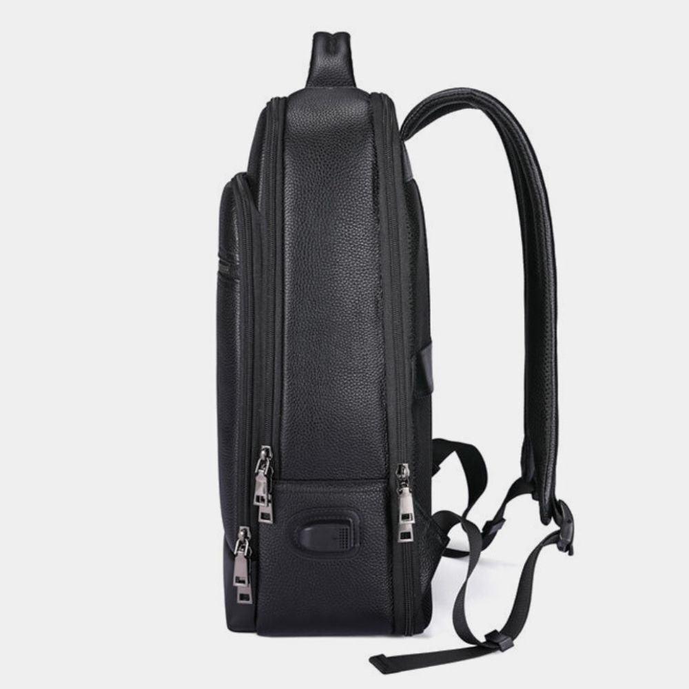 Mochila Para Notebook de Couro Porta USB Lexton