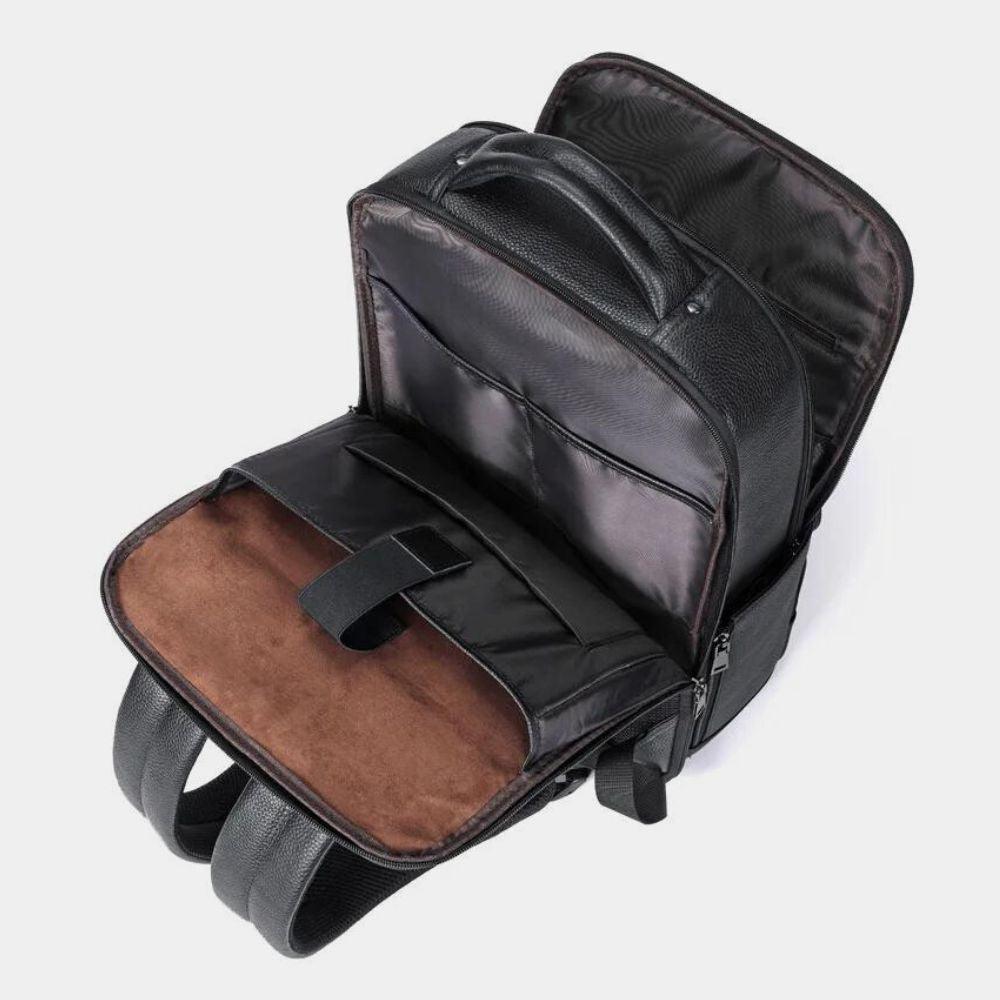 Mochila Para Notebook de Couro Porta USB Lexton