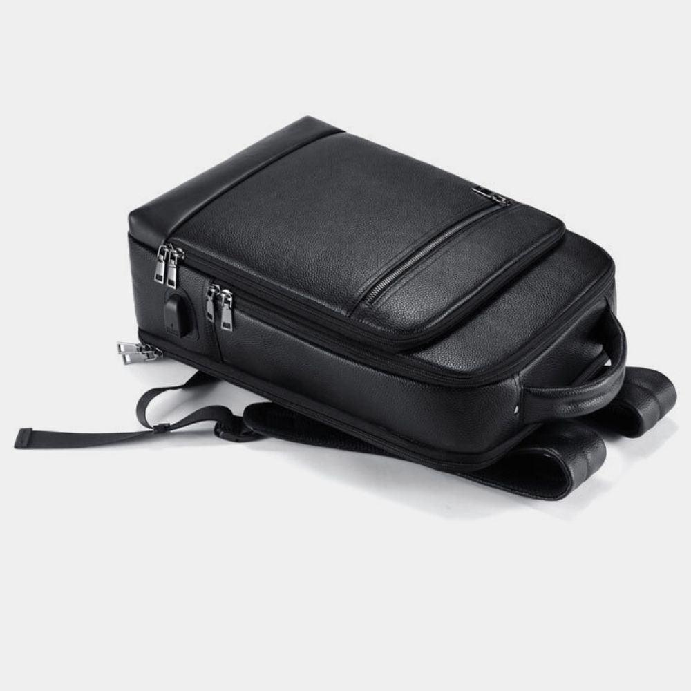 Mochila Para Notebook de Couro Porta USB Lexton