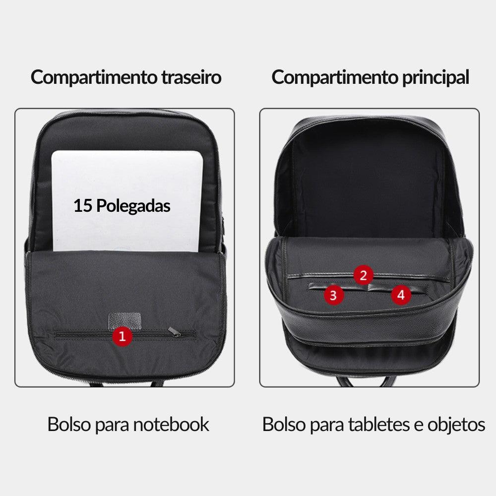 Mochila de Couro para Notebook Trevon